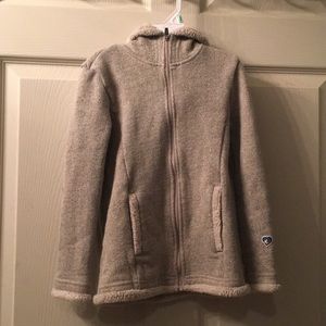 Grey fleece kuhl jacket kids